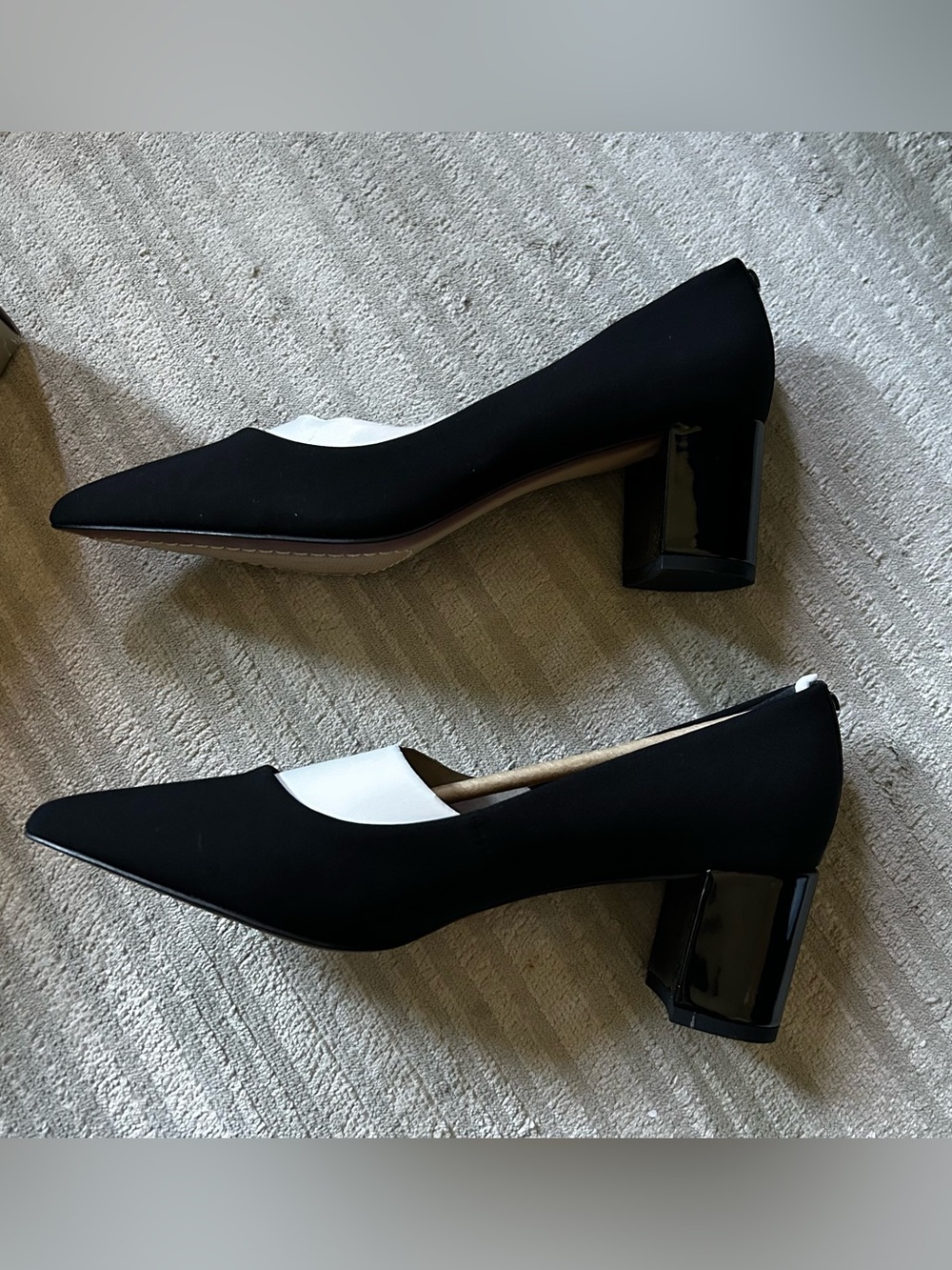 Donald J. Pliner Black and White Block Heel Pumps